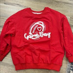 Red Game Day women’s crew neck Sweatshirt